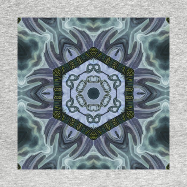 Abstract Sci-fi bio-tech Kaleidoscope pattern (Seamless) 3 by Swabcraft